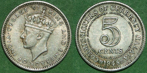 Malaya 1945I Five Cents