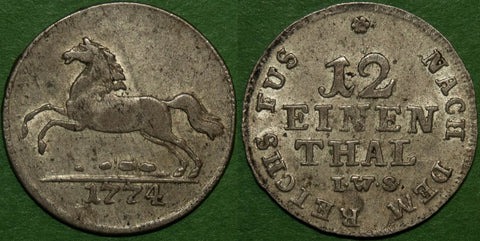 Brunswick-Luneburg--Calenburg-Hannover 1774 1/12th Thaler
