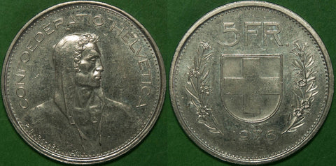 Switzerland 1976 5 Francs