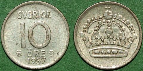 Sweden 1957 Ten Ore