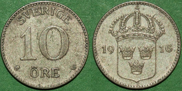 Sweden 1916 Ten Ore