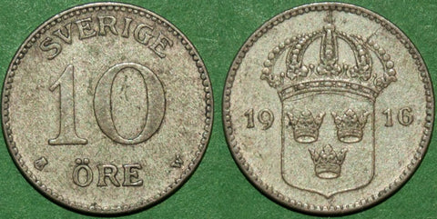 Sweden 1916 Ten Ore
