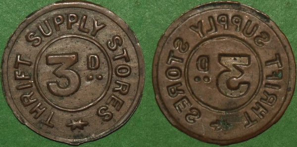 Thrift Supply Stores Threepence Token