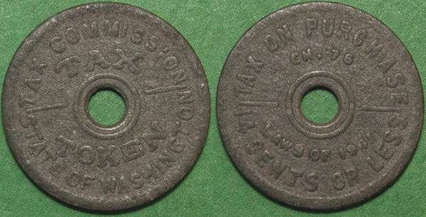 USA, Washington State 1941 Tax Token