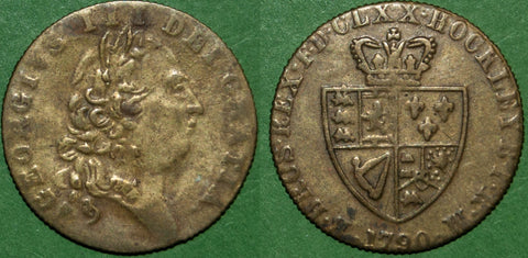 Image of a brass 1790 gaming counter