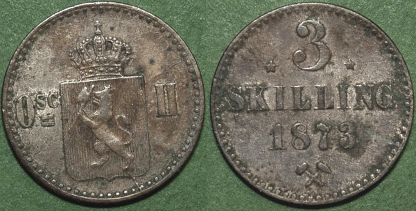 Norway 1873 3 Skilling