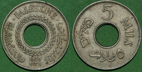 Palestine 1939 Five Mils