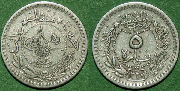 Turkey 1910-AH1327/2 Five Para