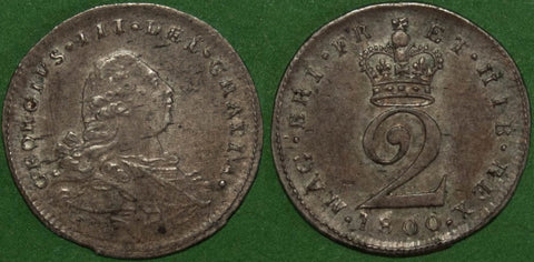 George the Third 1800 maundy twopence