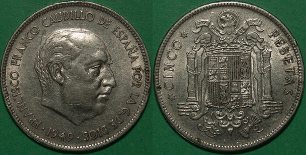 Spain 1949 (50) 5 Pesetas