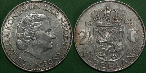 Netherlands 1961 2&1/2 Gulden