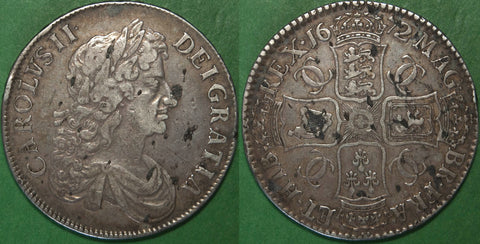 Image of a Charles II 1672 crown coin