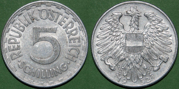 Austria 1952 Five Schilling