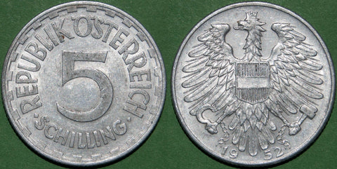 Austria 1952 Five Schilling