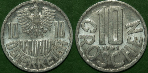 Austria 1951 10 Groschen