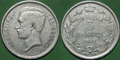 Belgium 1930 Five Francs