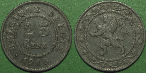 Belgium 1916 25 Centimes