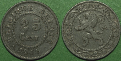 Belgium 1916 25 Centimes