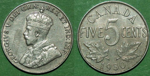 Image of a Canada five cents coin