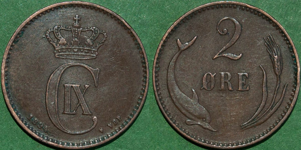 Denmark 1894 Two Ore