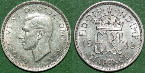 1943 Sixpence