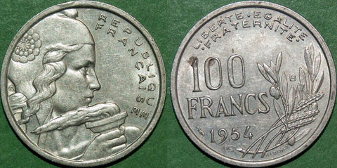 France 1954B One Hundred Francs