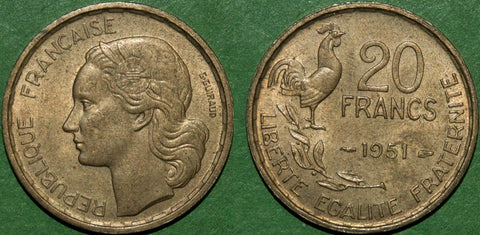 France 1951 Twenty Francs