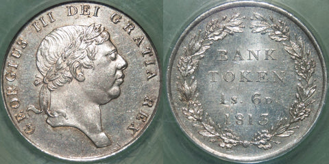 1813 One Shilling & Sixpence Bank Token