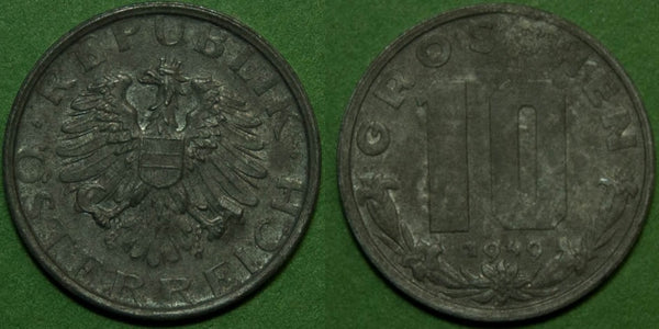 Austria 1949 Ten Groschen