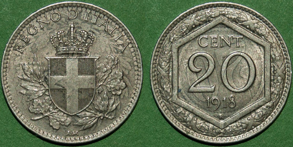 Italy 1918R Twenty Centisimi