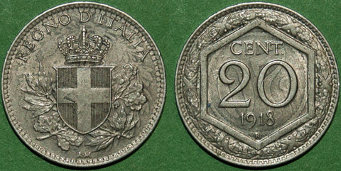 Italy 1918R Twenty Centisimi