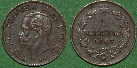 Italy 1867M One Centesimo