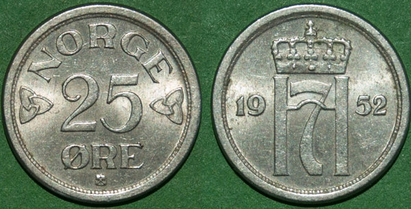 Norway 1952 Twenty Five Ore