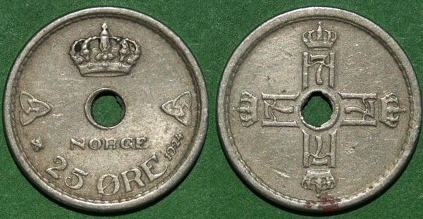 Norway 1924 Twenty Five Ore