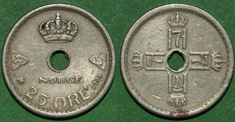 Norway 1924 Twenty Five Ore