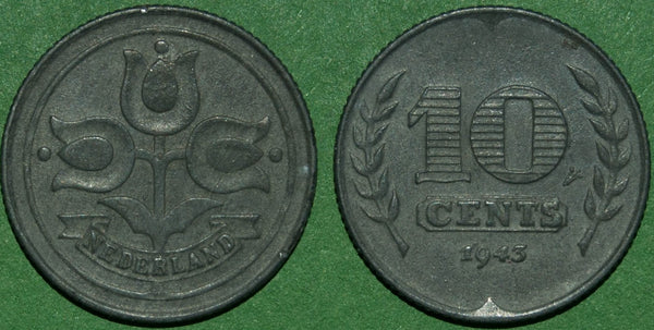 Netherlands 1943 Ten Cents