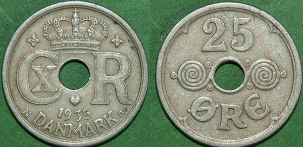 Denmark 1935 Twenty Five Ore