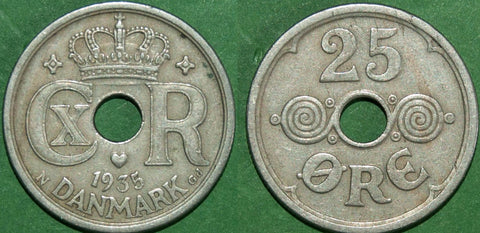 Denmark 1935 Twenty Five Ore