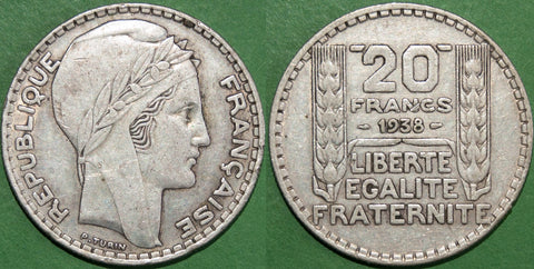 France 1938 Twenty Francs