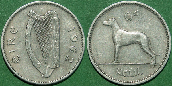 Ireland 1962 Sixpence