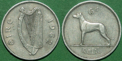 Ireland 1962 Sixpence