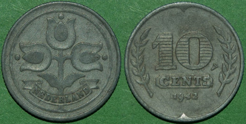 Netherlands 1942 Ten Cents
