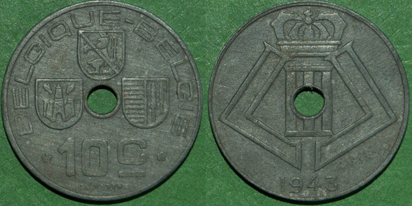 Belgium 1943 Ten Cents