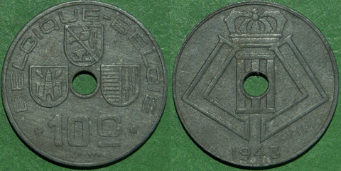 Belgium 1943 Ten Cents