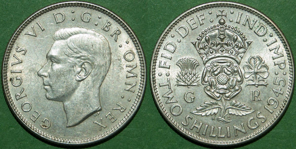 Image of a George the Sixth florin coin