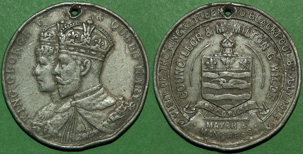 George V & Mary Medal, Royal Visit Blackpool, 1913