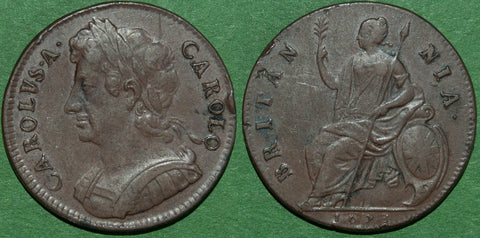 Charles the Second 1675 over 3 halfpenny