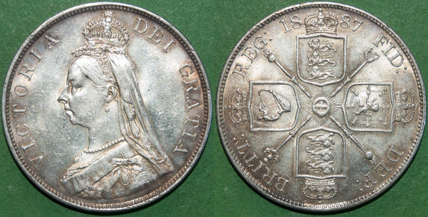 1887 Double Florin, Arabic 1