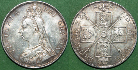 1887 Double Florin, Arabic 1