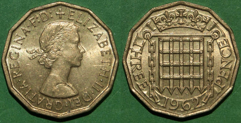 Elizabeth the Second brass threepence